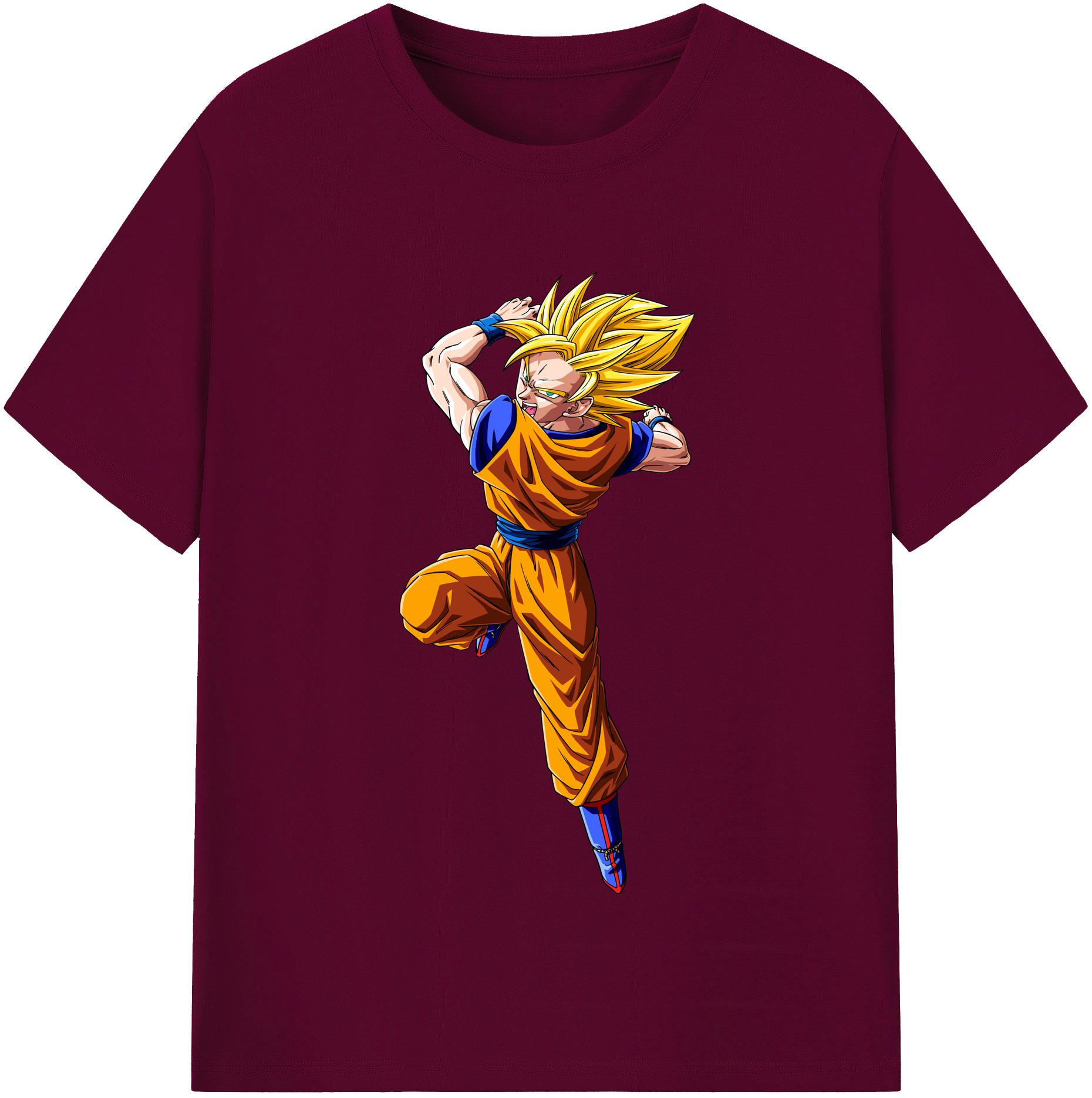 （画像用） ドラゴンボール 孫悟空（そん ごくう）Son Goku カカロット DRAGON BALL Kakarotto レディースカジュアルプリントTシャツ（綿100％）